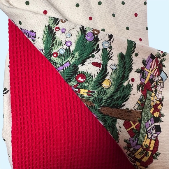 Spode | Christmas Tree Polka Dot Kitchen Towels | Set of 3 | NWT - Picture 4 of 4